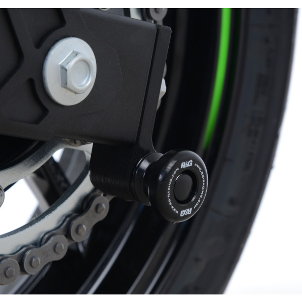 R&G Cotton Reels (Offset) for Kawasaki Ninja 250 '08- / Z250 / Ninja 300 '13- / Z300 / Z500 (Ninja) '24- / Ninja 250/400 '18-/ Ninja 125 '19- / Versys-X 250/300/ Z125 '19-/ Z400/ Z250 '19/ KLR 650 '22-, Eliminator 500 '24-
